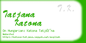 tatjana katona business card